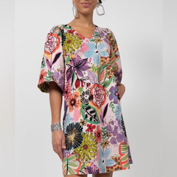 Uncle Frank Colorful Floral Mini Dress - Picture 2 of 11